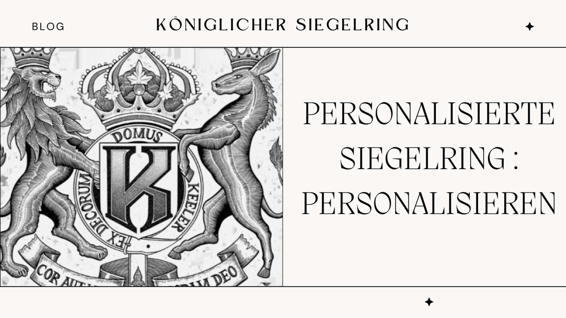 PERSONALISIERTE SIEGELRING : PERSONALISIEREN - Königlicher Siegelring