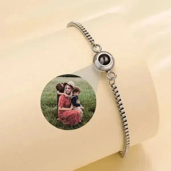 ARMBAND MIT BILD IM STEIN PERSONALISIERTES - EIN EINZIGARTIGES GESCHENK - Königlicher Siegelring