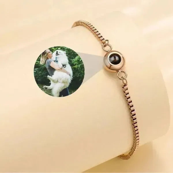 ARMBAND MIT BILD IM STEIN PERSONALISIERTES - EIN EINZIGARTIGES GESCHENK - Königlicher Siegelring