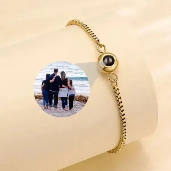 ARMBAND MIT BILD IM STEIN PERSONALISIERTES - EIN EINZIGARTIGES GESCHENK - Königlicher Siegelring