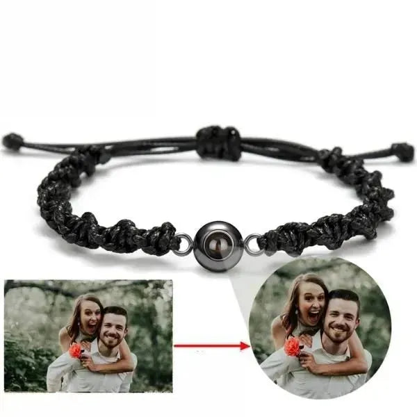 ARMBAND MIT BILD IM STEIN PROJEKTION MIT FOTO - Königlicher Siegelring