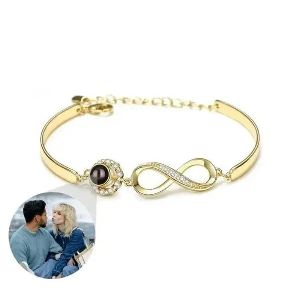 ARMBAND MIT FOTO IM STEIN PERSONALISIERTES : EINZIGARTIGER SCHMUCK - Königlicher Siegelring