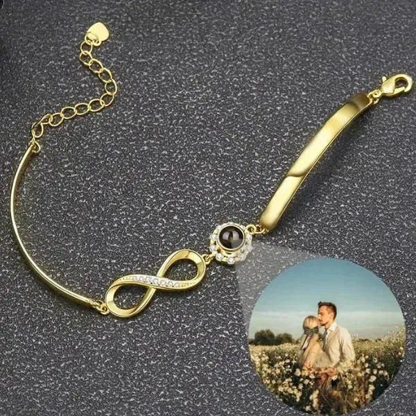 ARMBAND MIT FOTO IM STEIN PERSONALISIERTES : EINZIGARTIGER SCHMUCK - Königlicher Siegelring