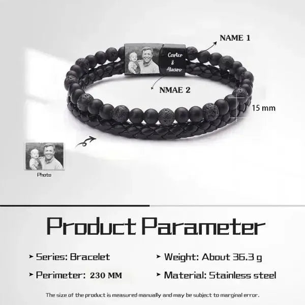ARMBAND MIT FOTO UND NAMEN - Königlicher Siegelring