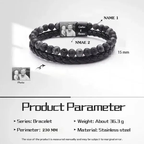ARMBAND MIT FOTO UND NAMEN - Königlicher Siegelring