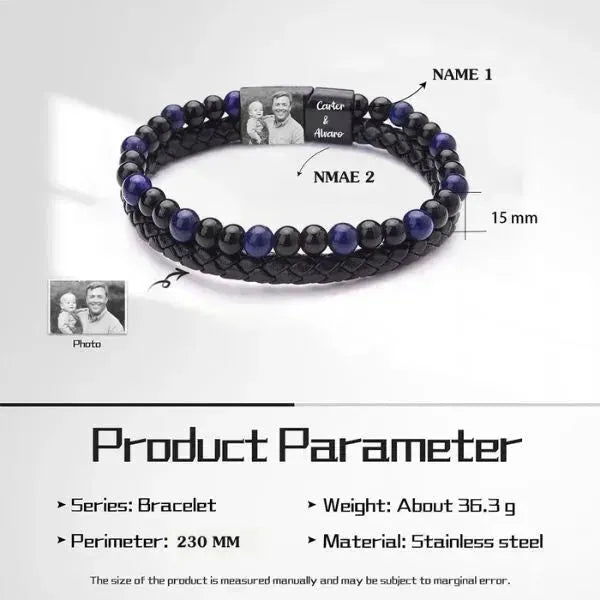 ARMBAND MIT FOTO UND NAMEN - Königlicher Siegelring
