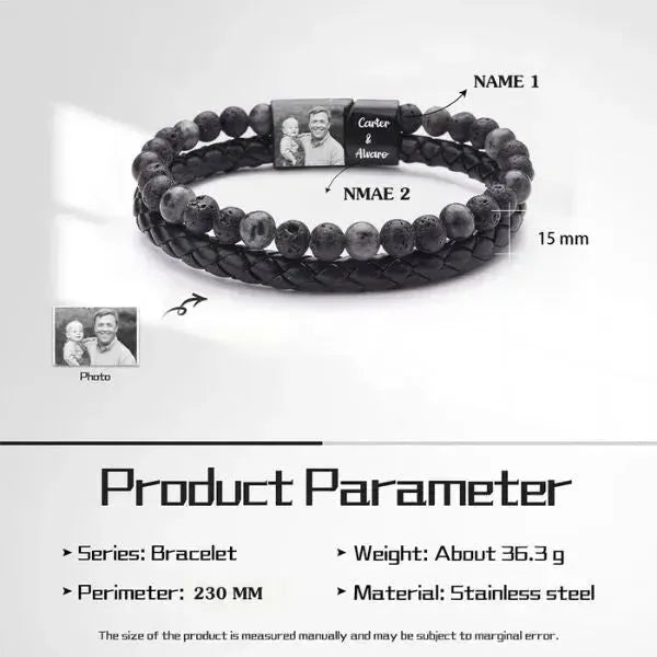 ARMBAND MIT FOTO UND NAMEN - Königlicher Siegelring