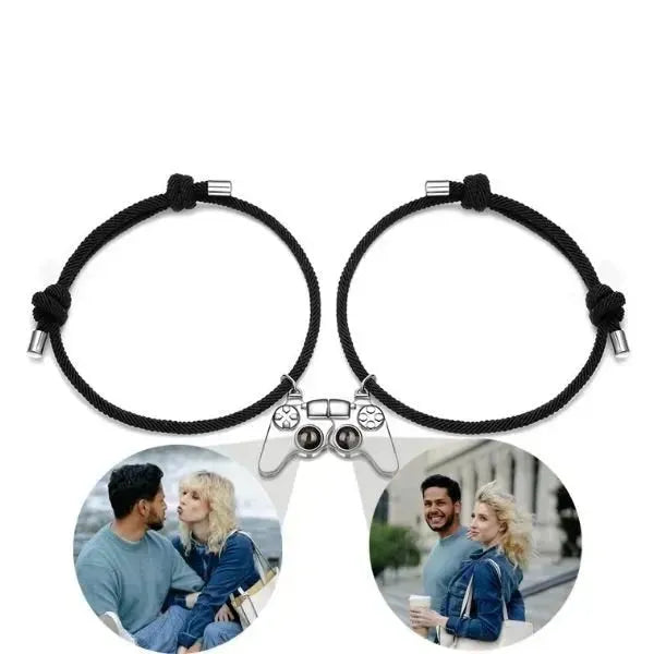 FREUNDSCHAFTSARMBÄNDER FÜR 2 - ARMBAND MIT BILD IM STEIN - Königlicher Siegelring