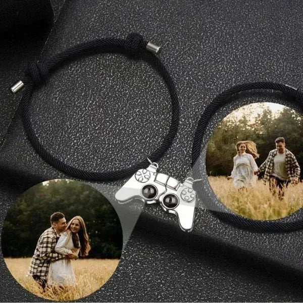 FREUNDSCHAFTSARMBÄNDER FÜR 2 - ARMBAND MIT BILD IM STEIN - Königlicher Siegelring