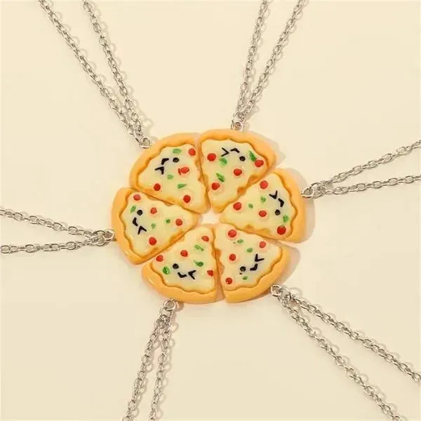 FREUNDSCHAFTSKETTEN FÜR 6 - PIZZA HALSKETTE : ZEIGE DEINE EINZIGARTIGKEIT! - Königlicher Siegelring