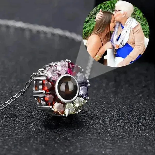 KETTE MIT BILD DRIN PERSONALISIERTEN HALSKETTE - Königlicher Siegelring