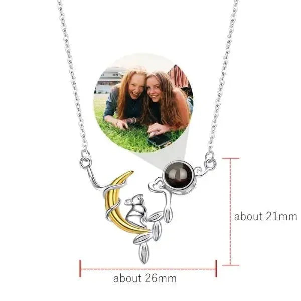 KETTE MIT BILD IM STEIN - 925 ECHT SILBER - KANINCHEN MOTIV - Königlicher Siegelring