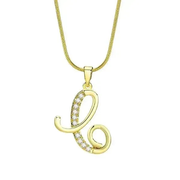KETTE MIT BUCHSTABEN - FRAUEN TREND CZ STEIN INITIAL HALSKETTE - Königlicher Siegelring