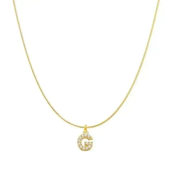 KETTE MIT BUCHSTABEN GOLD MIT DIAMANT - Königlicher Siegelring