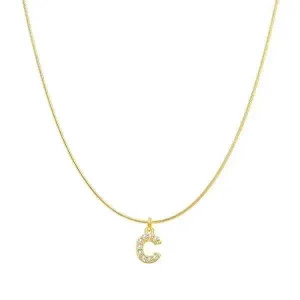 KETTE MIT BUCHSTABEN GOLD MIT DIAMANT - Königlicher Siegelring