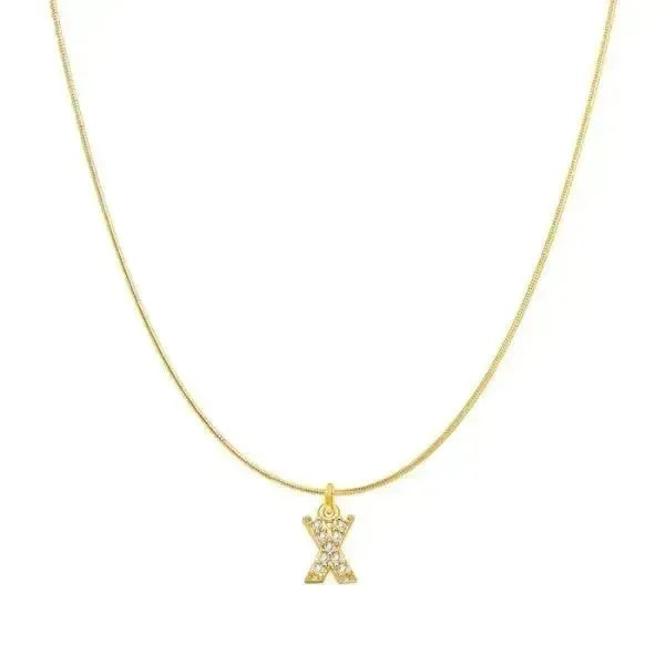 KETTE MIT BUCHSTABEN GOLD MIT DIAMANT - Königlicher Siegelring