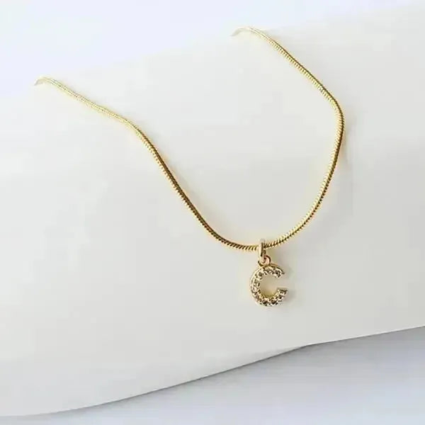 KETTE MIT BUCHSTABEN GOLD MIT DIAMANT - Königlicher Siegelring
