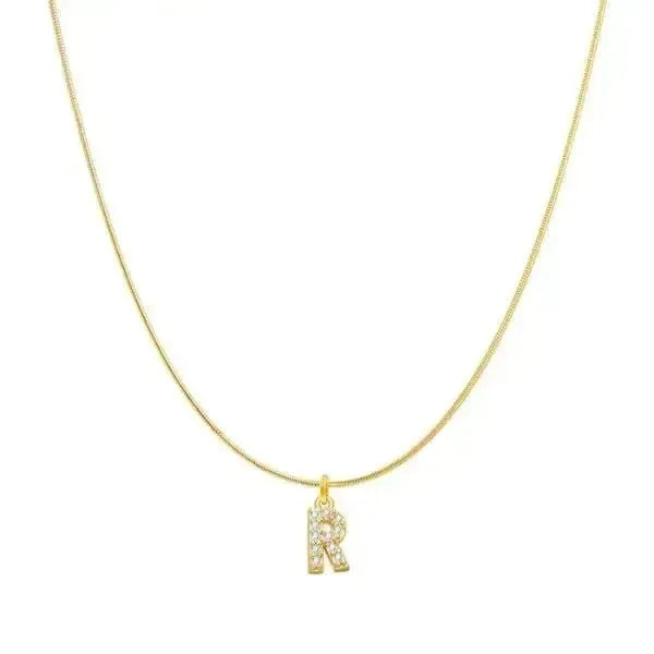 KETTE MIT BUCHSTABEN GOLD MIT DIAMANT - Königlicher Siegelring