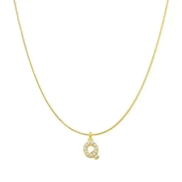 KETTE MIT BUCHSTABEN GOLD MIT DIAMANT - Königlicher Siegelring