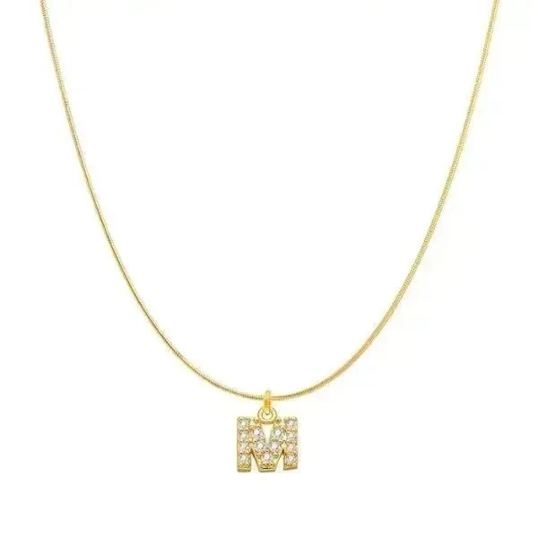 KETTE MIT BUCHSTABEN GOLD MIT DIAMANT - Königlicher Siegelring