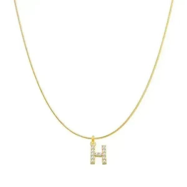 KETTE MIT BUCHSTABEN GOLD MIT DIAMANT - Königlicher Siegelring