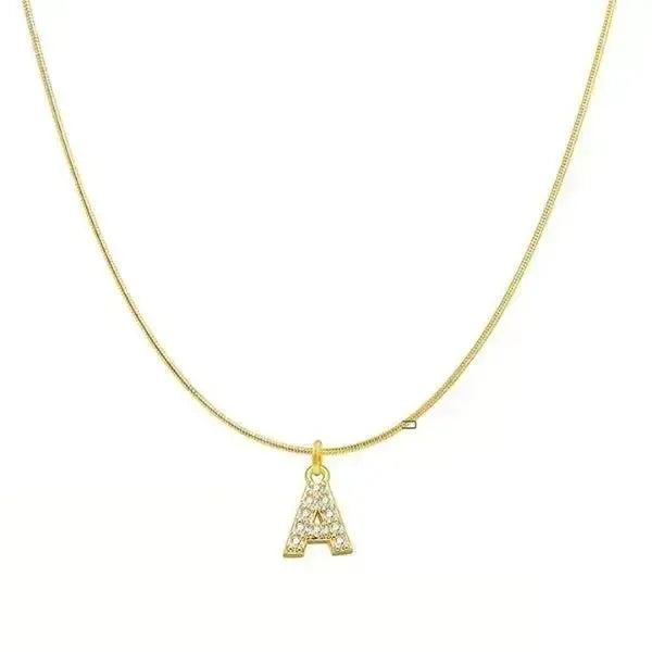 KETTE MIT BUCHSTABEN GOLD MIT DIAMANT - Königlicher Siegelring