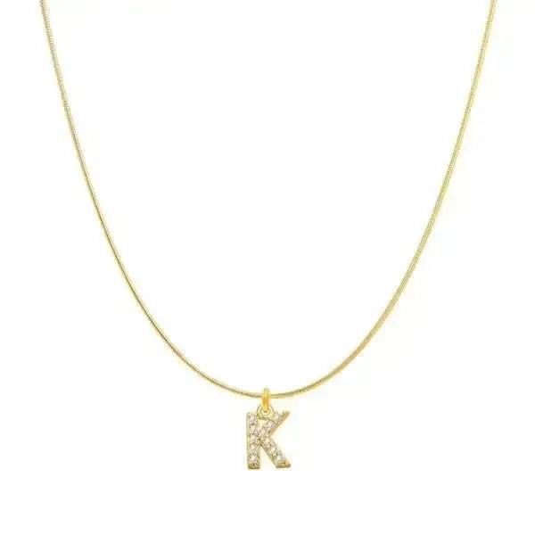 KETTE MIT BUCHSTABEN GOLD MIT DIAMANT - Königlicher Siegelring