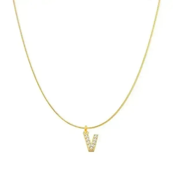 KETTE MIT BUCHSTABEN GOLD MIT DIAMANT - Königlicher Siegelring