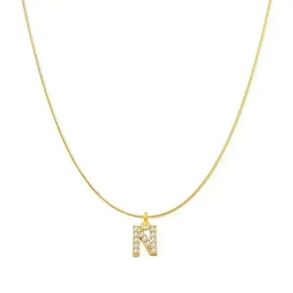 KETTE MIT BUCHSTABEN GOLD MIT DIAMANT - Königlicher Siegelring