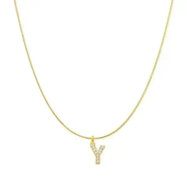 KETTE MIT BUCHSTABEN GOLD MIT DIAMANT - Königlicher Siegelring