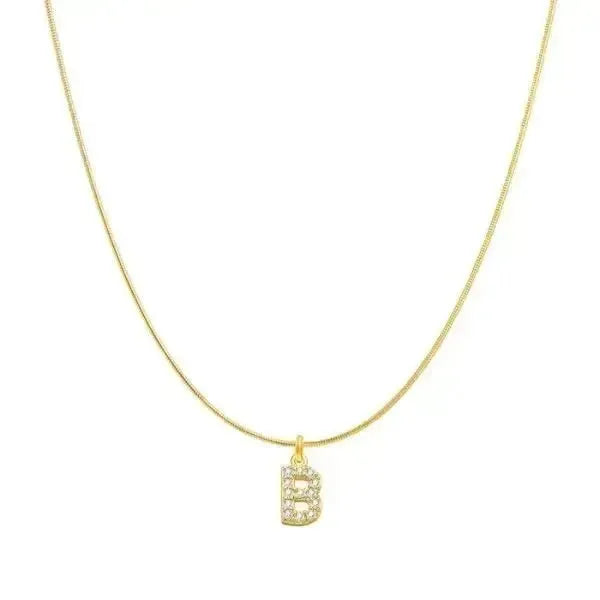 KETTE MIT BUCHSTABEN GOLD MIT DIAMANT - Königlicher Siegelring