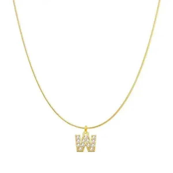 KETTE MIT BUCHSTABEN GOLD MIT DIAMANT - Königlicher Siegelring
