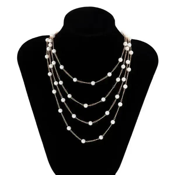 PERLENKETTE DAMEN MODERN IN WEISS UND GOLD - Königlicher Siegelring