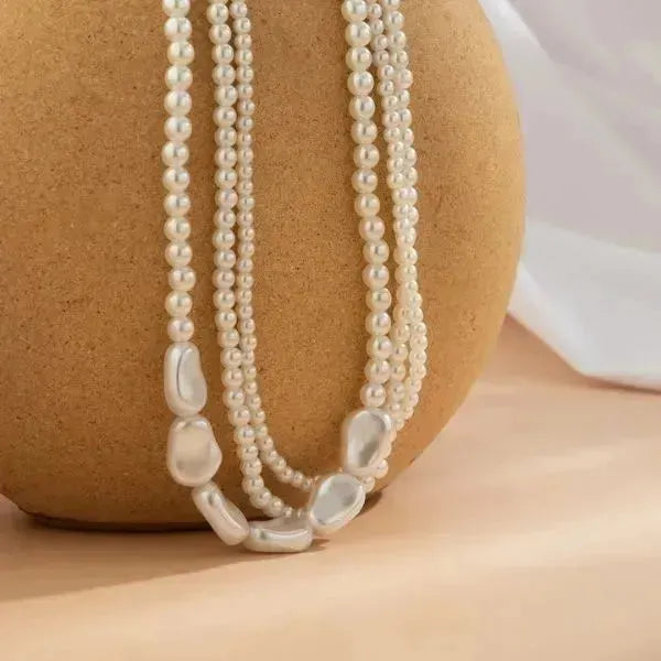 PERLENKETTE DAMEN MODERNE - WEISS PERLE - Königlicher Siegelring