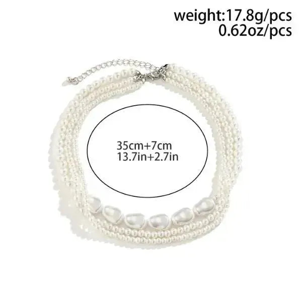 PERLENKETTE DAMEN MODERNE - WEISS PERLE - Königlicher Siegelring