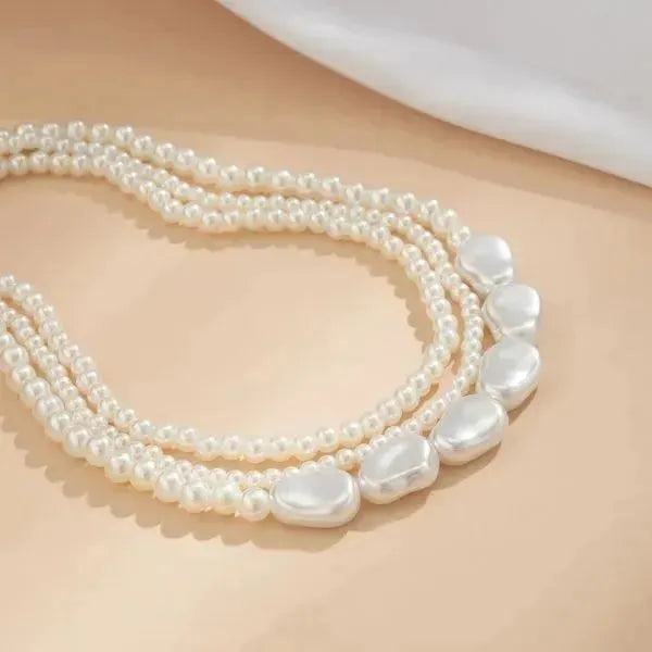 PERLENKETTE DAMEN MODERNE - WEISS PERLE - Königlicher Siegelring