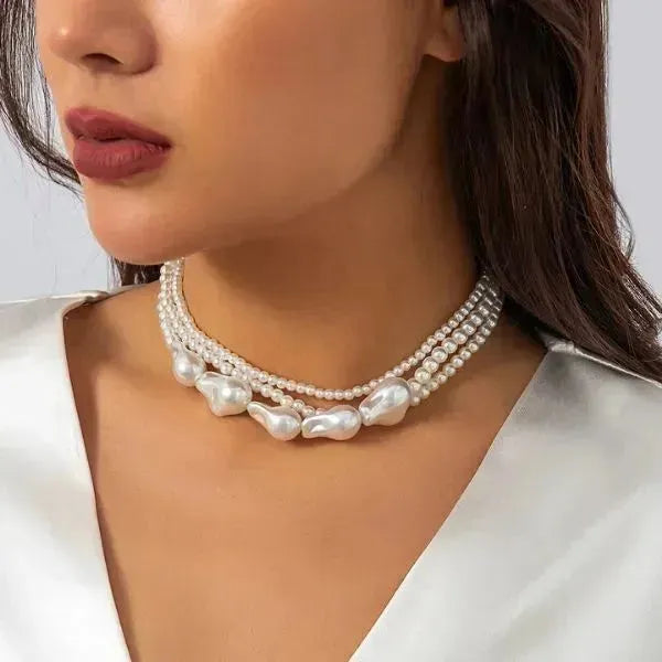 PERLENKETTE DAMEN MODERNE - WEISS PERLE - Königlicher Siegelring