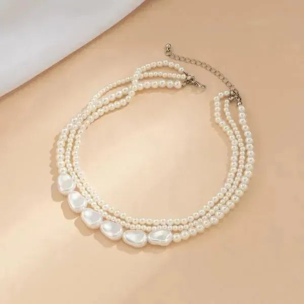 PERLENKETTE DAMEN MODERNE - WEISS PERLE - Königlicher Siegelring
