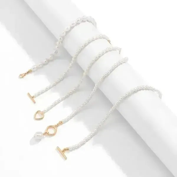 PERLENKETTE DAMEN MODESCHMUCK WEIß UND GOLD - Königlicher Siegelring