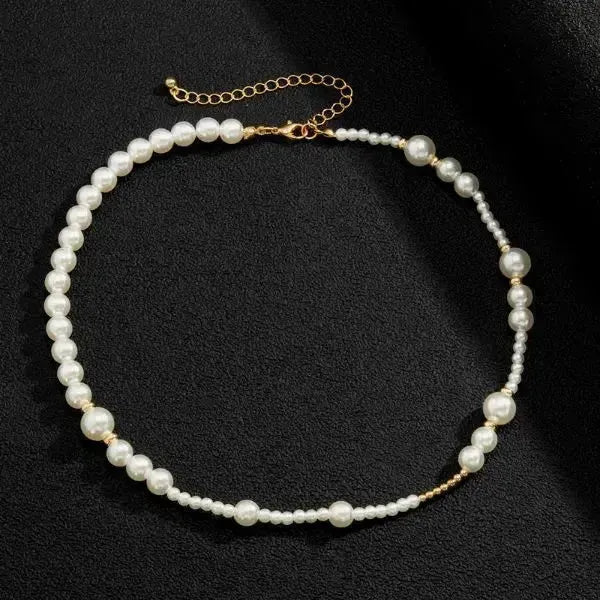 PERLENKETTE FÜR HERREN IN WEISS UND GOLD - Königlicher Siegelring