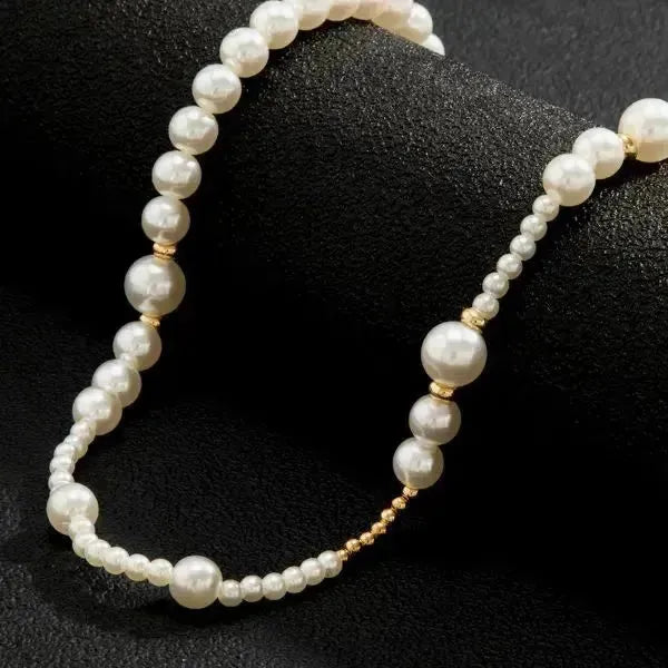 PERLENKETTE FÜR HERREN IN WEISS UND GOLD - Königlicher Siegelring