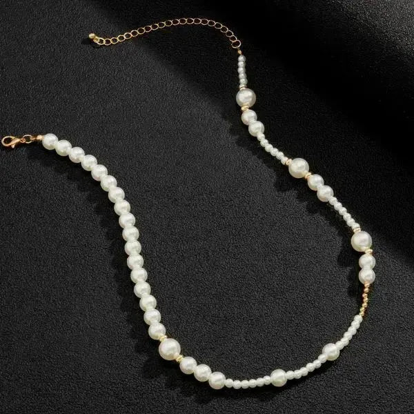 PERLENKETTE FÜR HERREN IN WEISS UND GOLD - Königlicher Siegelring