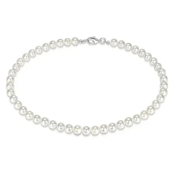 PERLENKETTE HERREN DAMEN EINFACHER STRANG NEUE TRENDY PERLEN KETTE - Königlicher Siegelring