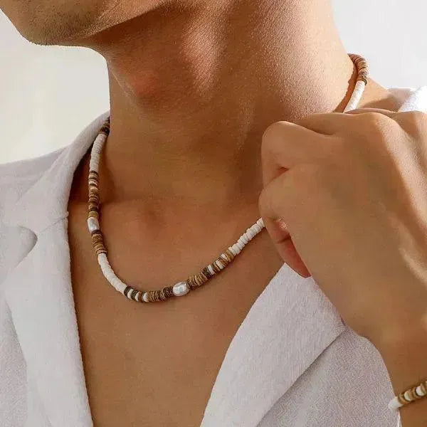 PERLENKETTE HERREN DAMEN : EINZIGARTIGE HOLZPERLEN UND NACHAHMENDE PERLEN - Königlicher Siegelring