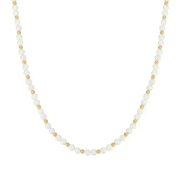 PERLENKETTE HERREN IN GOLD UND WEISS - MUSCHEL PERLE - Königlicher Siegelring
