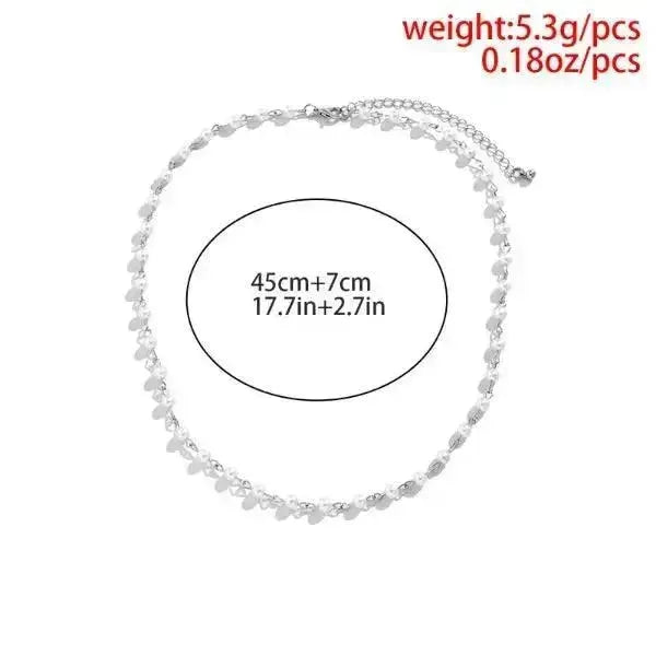 PERLENKETTE HERREN IN WEISS UND SILBER ELEGANT HALSKETTE - Königlicher Siegelring
