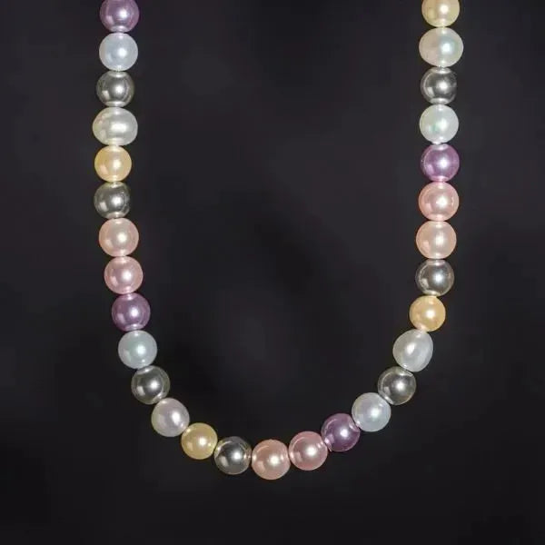 PERLENKETTE HERREN PASTELL FARBENE 6MM MANNERSCHMUCK - Königlicher Siegelring