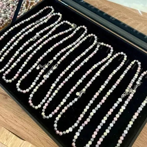 PERLENKETTE HERREN PASTELL FARBENE 6MM MANNERSCHMUCK - Königlicher Siegelring