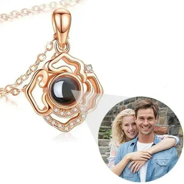 Personalisierte Kette mit Bild - Halskette Paare - Königlicher Siegelring