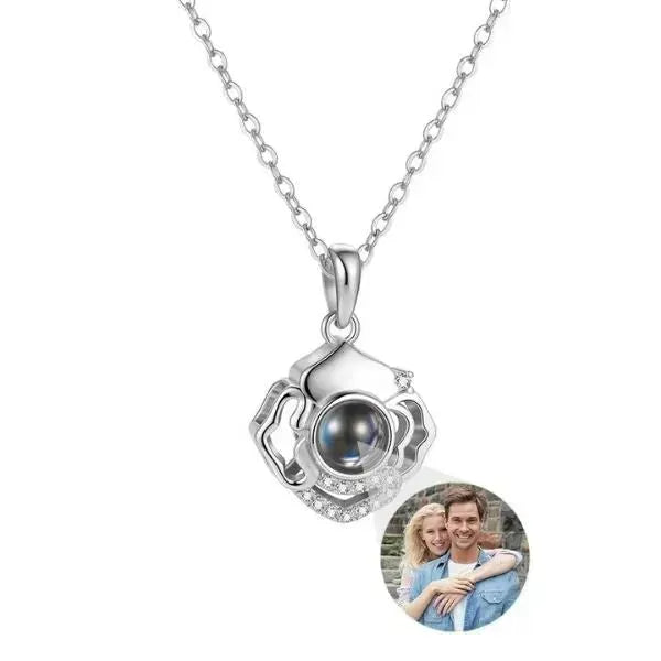 Personalisierte Kette mit Bild - Halskette Paare - Königlicher Siegelring